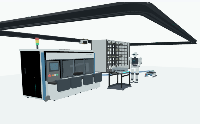 GigaRoute AI OHT / AMR simulation equipment preview